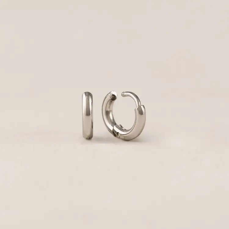 Lover's tempo Boucles d'oreilles - Tube - Argent - 10mm