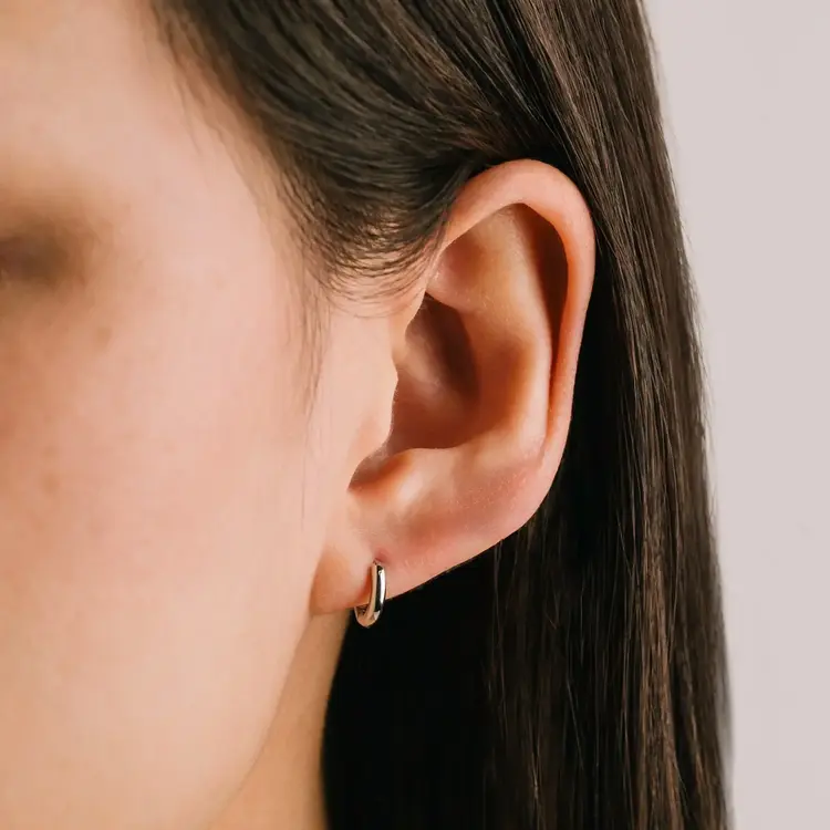 Lover's tempo Boucles d'oreilles - Tube - Argent - 10mm