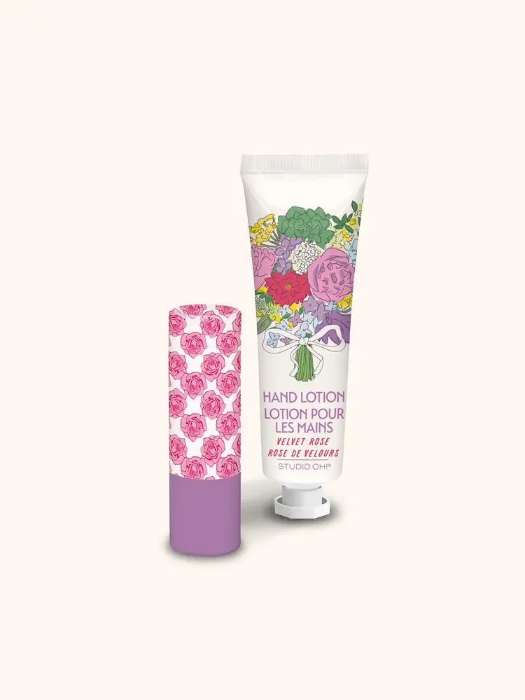 Studio Oh! Ensemble Baume à lèvres et lotion - Rose de velours