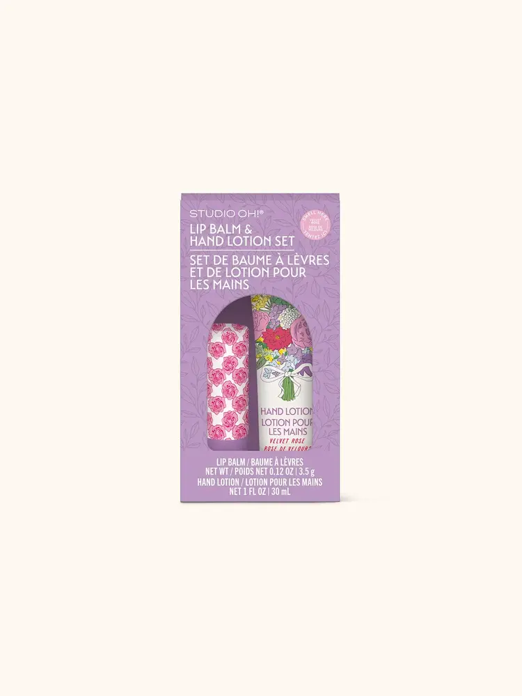 Studio Oh! Ensemble Baume à lèvres et lotion - Rose de velours