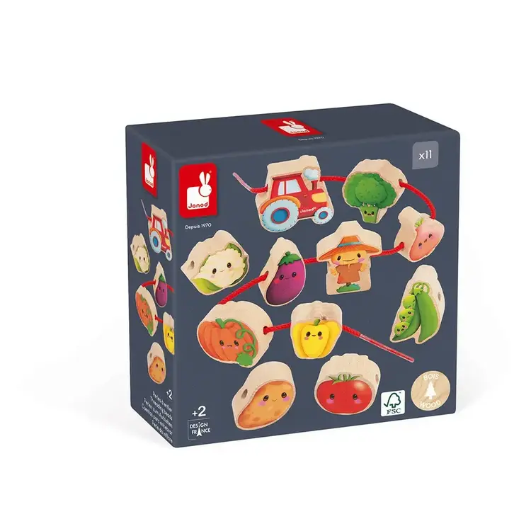 Janod Potager - Perles à enfiler