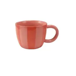 Creative Coop Tasse - Rayures rouges et roses