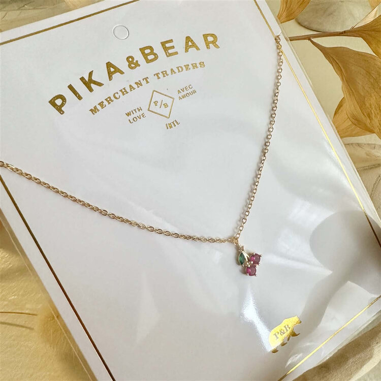 Pika & Bear Collier - Cerise pomona