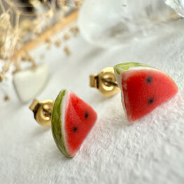 Pika & Bear Boucles d’oreilles - Melon d’eau