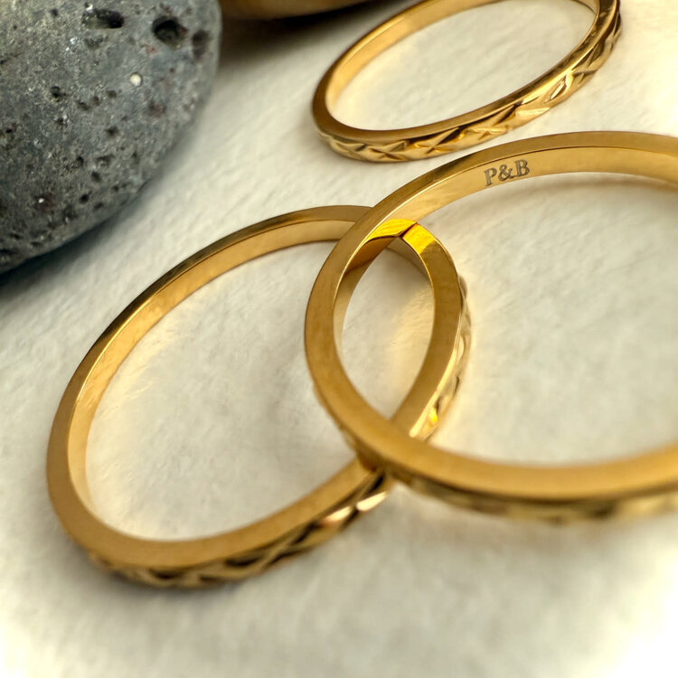 Pika & Bear Bague - Sid - Or - taille 6