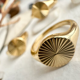 Pika & Bear Bague - Wallace - Or - Taille 8