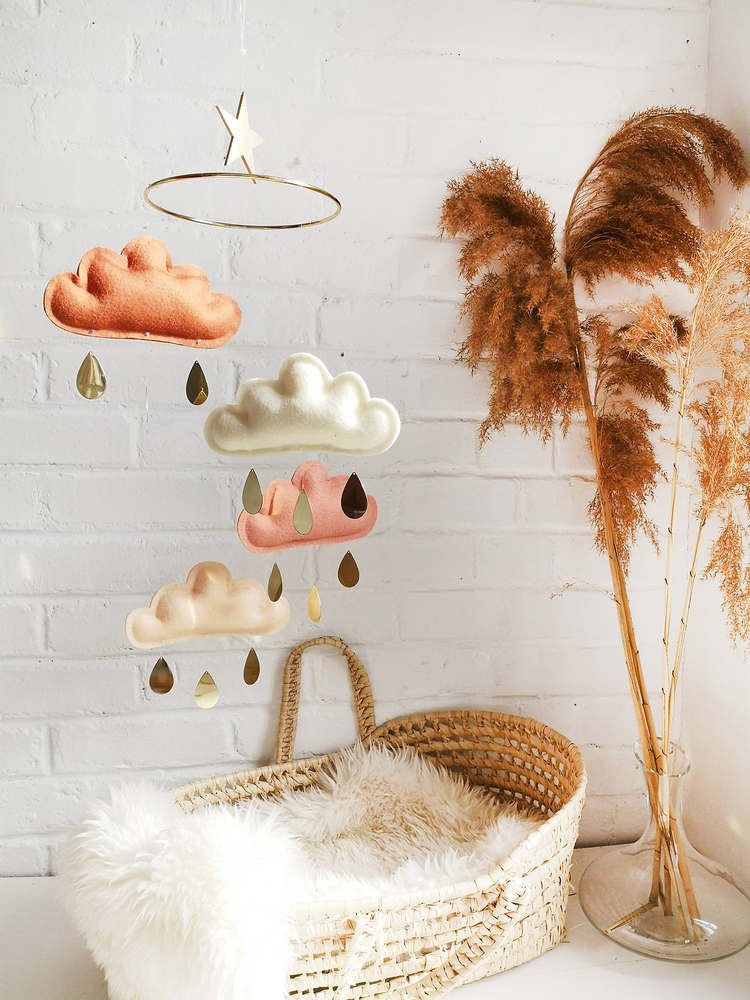 The Butter Flying Mobile 4 nuages - Rusty