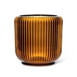 Abbott Grand photophore côtelé - Ambré