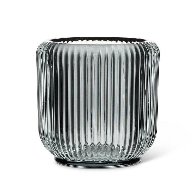 Abbott Grand photophore côtelé - Fumée