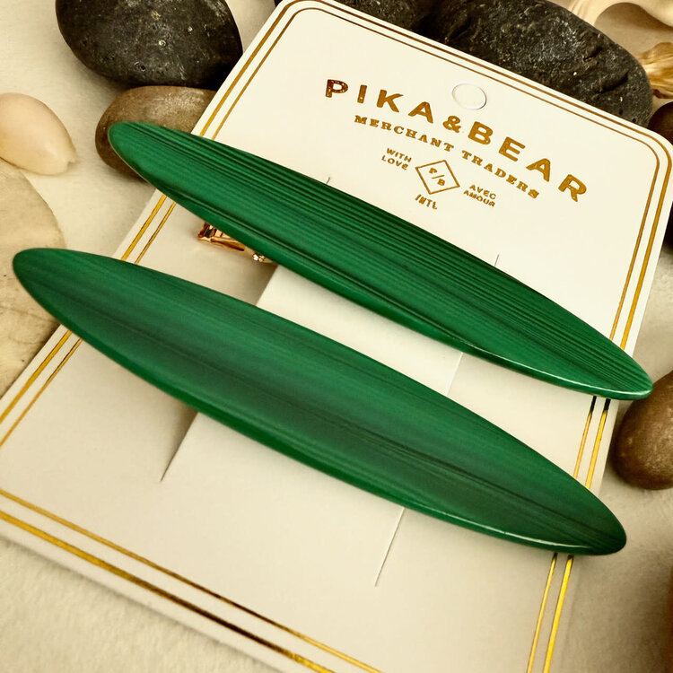 Pika & Bear Barrette - Longboard - Émeraude