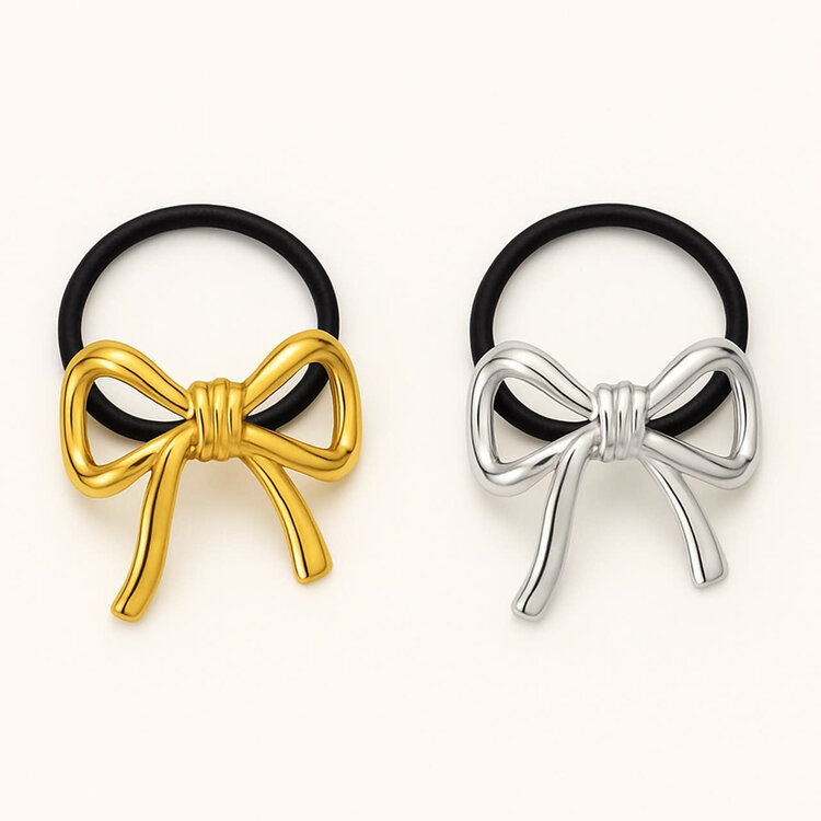 Pika & Bear Élastique à cheveux décoratif - Fonta - Argent