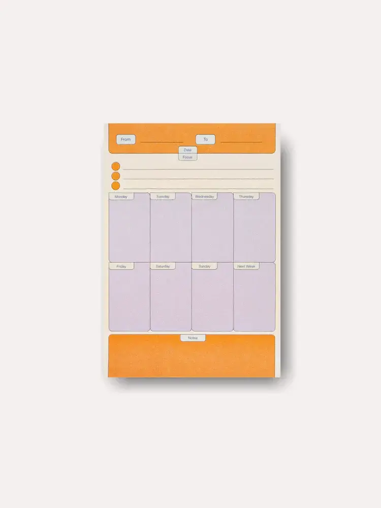 The Completist Bloc-notes adhésifs hebdomadaires - Beams