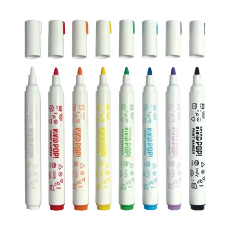 Ooly Vivid Pop - Marqueurs à base d'eau - 8 couleurs
