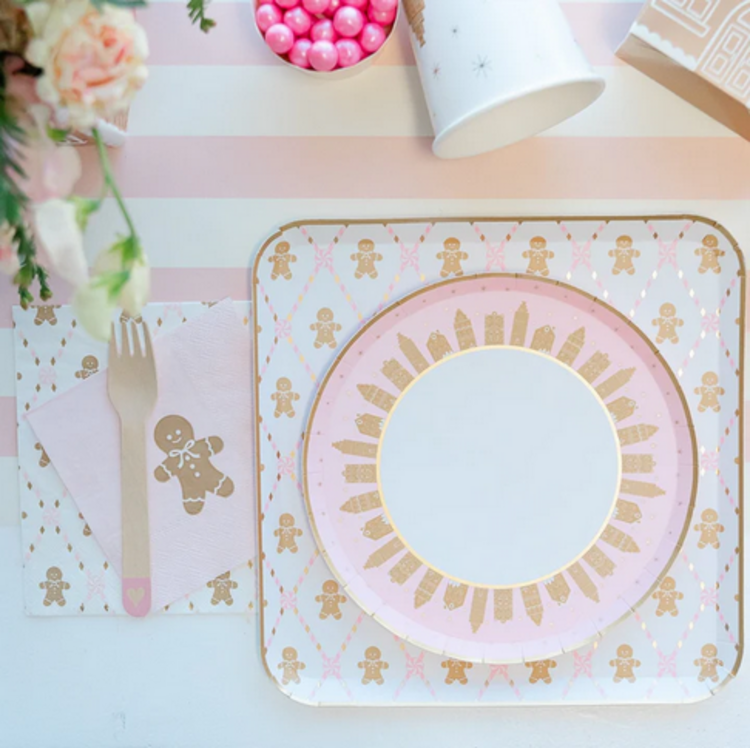 Bonjour Fête Petites serviettes de table - Bonhomme en pain d'épice