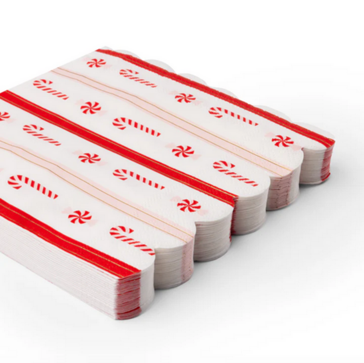 Bonjour Fête Serviette de table - Bonbons à la menthe poivrée