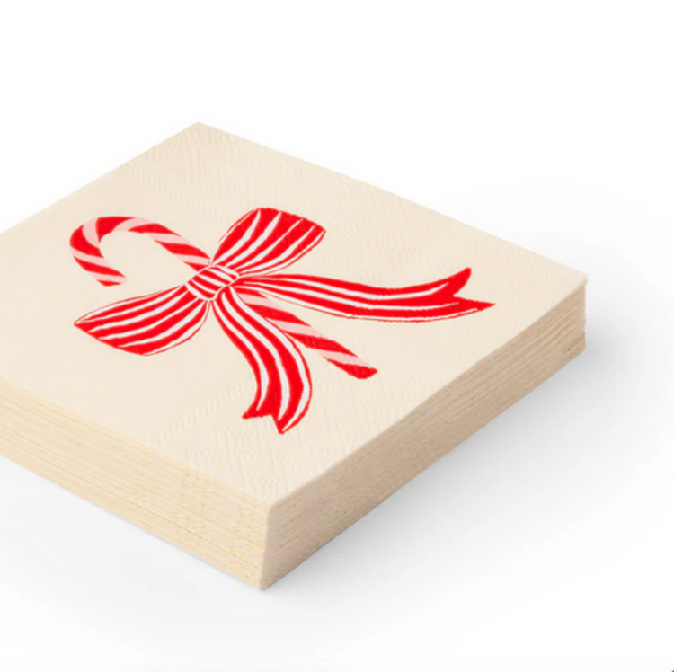 Bonjour Fête Serviette de cocktail - Noeud à la menthe poivrée