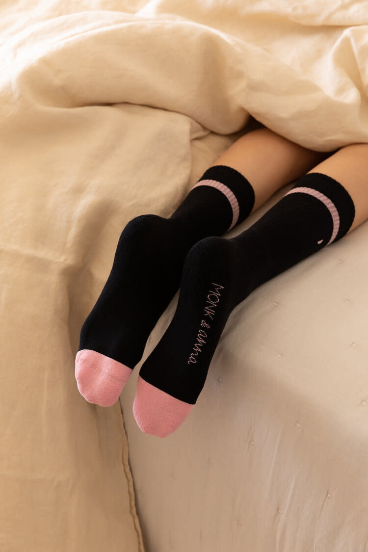 Monk & Anna Chaussette de sport - Noir + Bloom