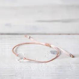 Si simple Bracelet - Marilou - Argent - Rose pâle