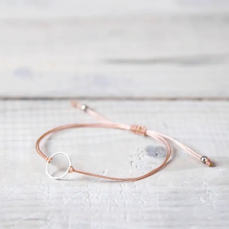 Si simple Bracelet - Marilou - Argent - Rose pâle