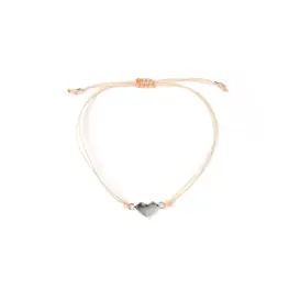 Si simple Bracelet - Heart - Argent - Naturel