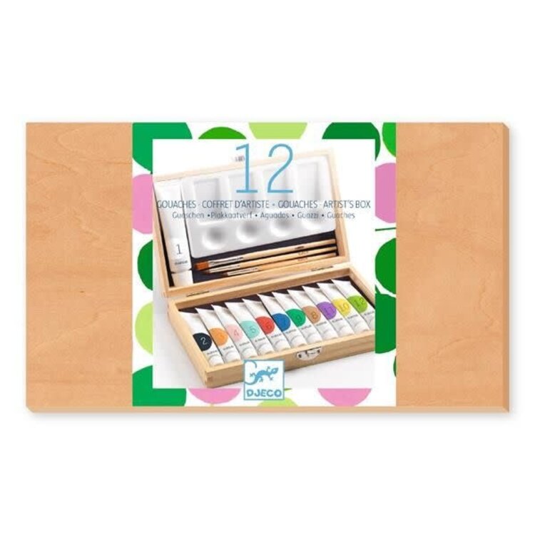 Djeco Coffret d'artiste - 12 gouaches