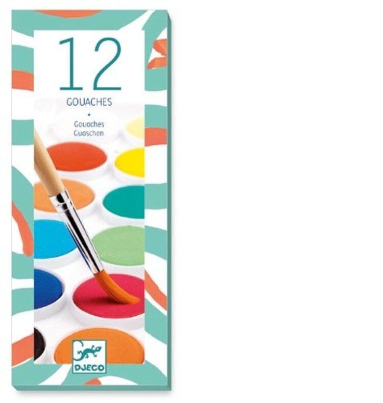 Djeco Pastilles de gouache (12) Classique
