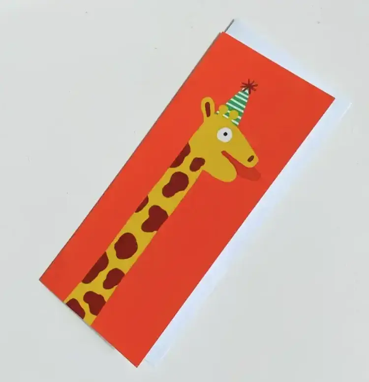 Anne-Julie Dudemaine Carte de souhaits - Girafe festive