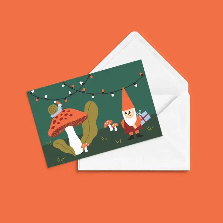 Anne-Julie Dudemaine Carte de souhaits -  Noël en forêt