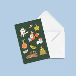 Anne-Julie Dudemaine Carte de souhaits - Ornements