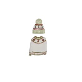 Creative Coop Assiette - Pull avec tuque - Vert