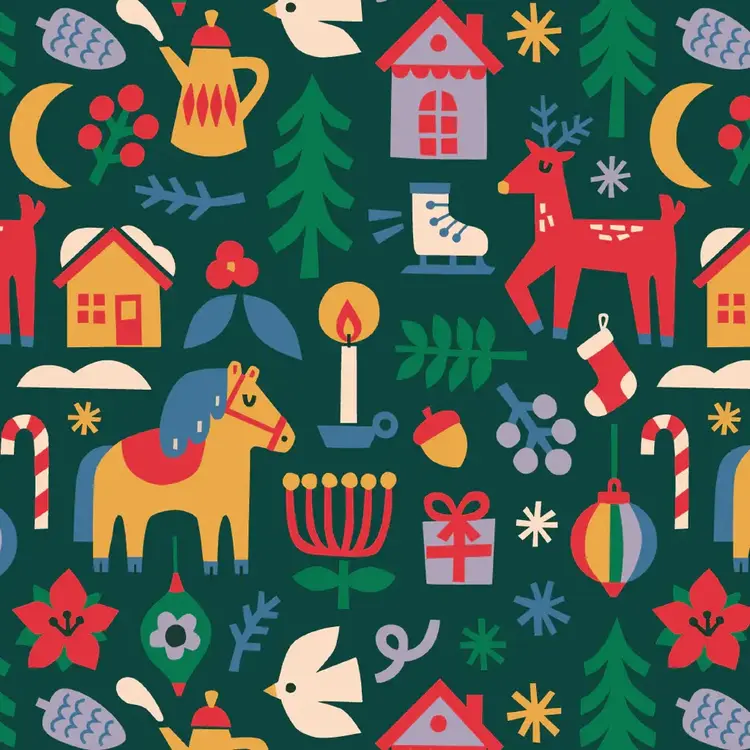 Paperole Sac cadeau - Moyen - FOLK