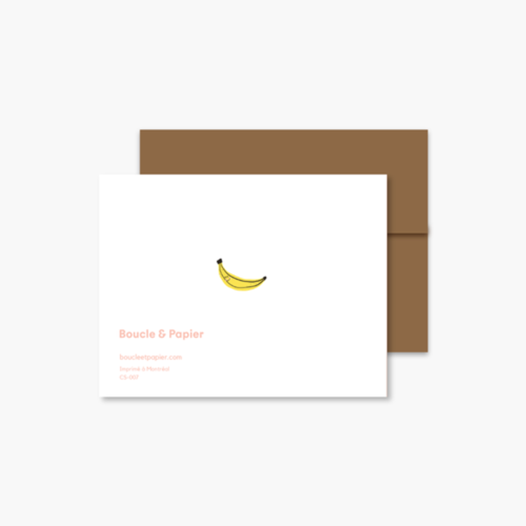 Boucle et Papier Carte de souhaits - Bananiversaire