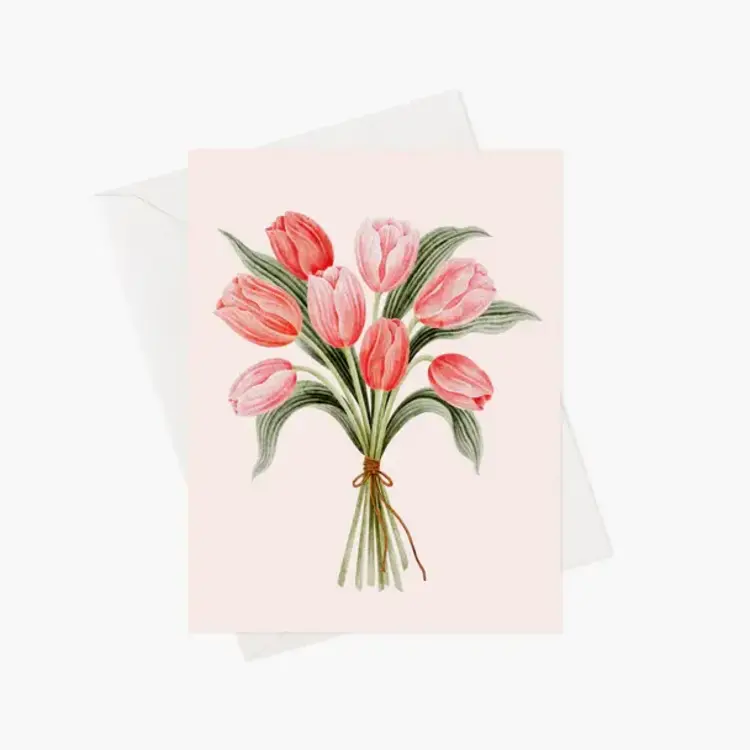 Marie-Lise Carte de souhaits - Bouquet de tulipes