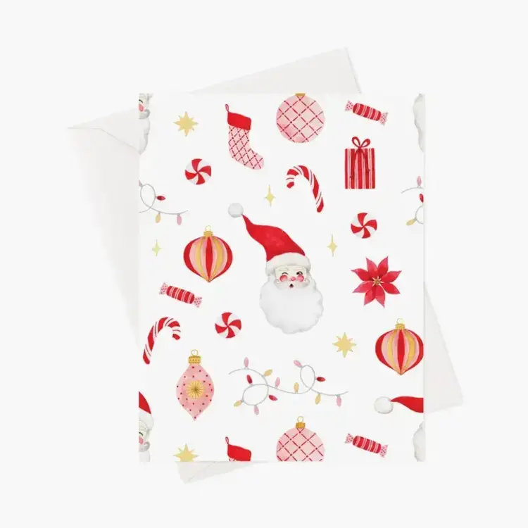 Marie-Lise Carte de souhaits - Père Noël Vintage