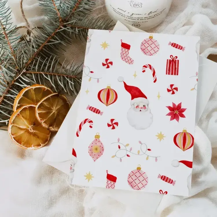 Marie-Lise Carte de souhaits - Père Noël Vintage