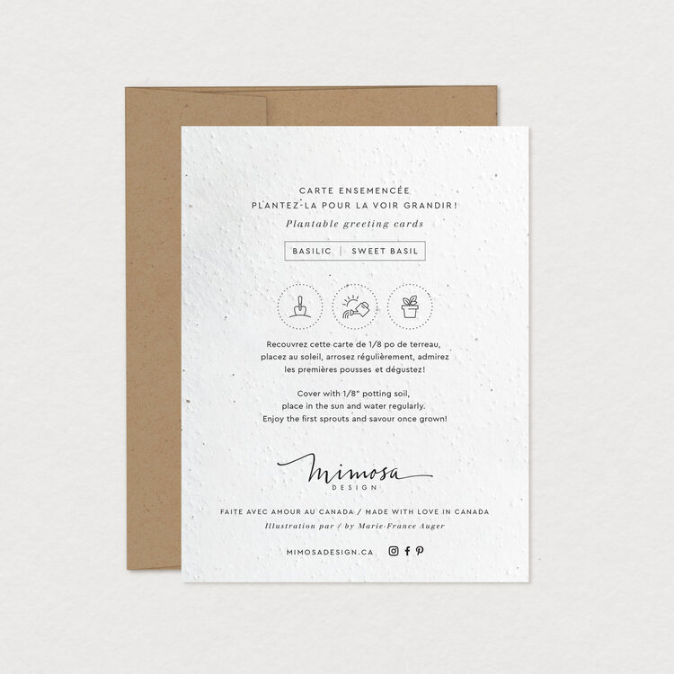 Mimosa Design Carte de souhaits  - Ensemencée - Bas de Noël