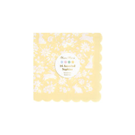 Meri Meri Petites serviettes de table - Lapin fleuri