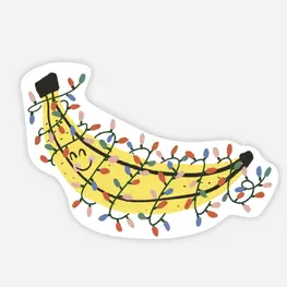 Boucle et Papier Autocollant - Banane Festive