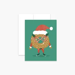 Boucle et Papier Carte de souhaits - Bagel festif