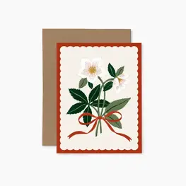 Joannie Houle Carte de souhaits - Rose de Noël