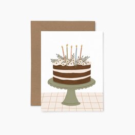 Papier Fleuri Co Carte de souhaits - Gâteau d'anniversaire