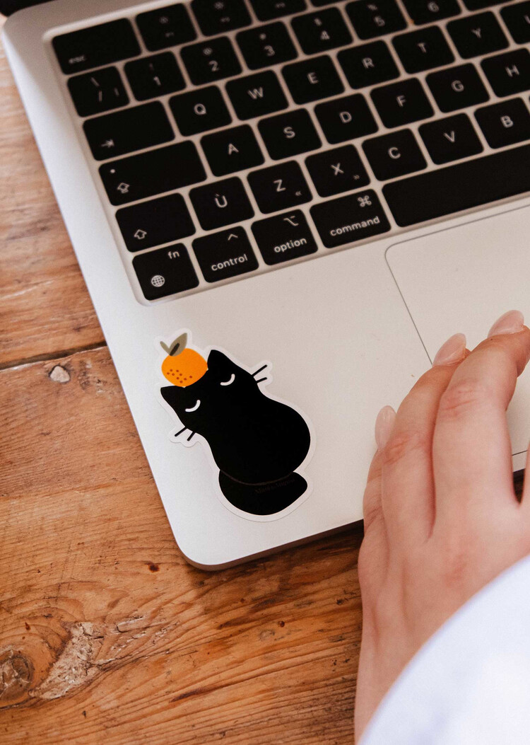 Mimi & August Autocollant - Chat Orange