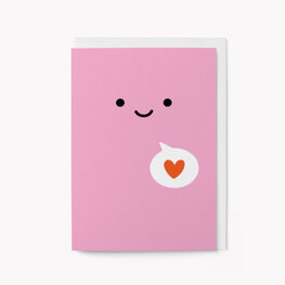 Graphic Factory Carte de souhaits - Emoji coeur