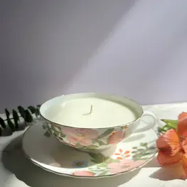 Dot & Lil Tasse-bougie - Fleur de mimosa & Nectarine