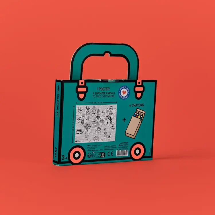 OMY Mini ensemble de coloriage - Atlas