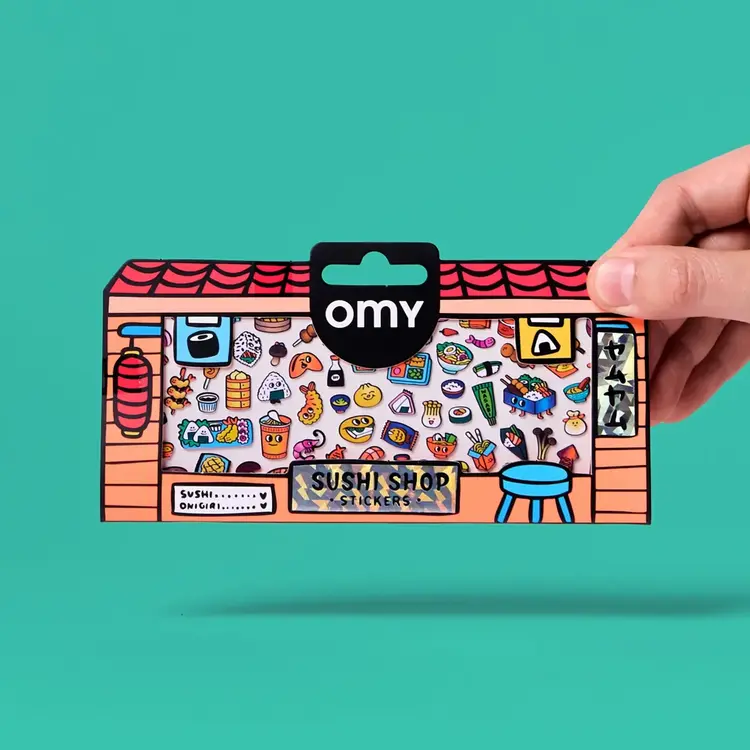 OMY Feuille d'autocollants - Bar à sushis