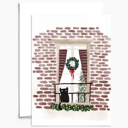 Mimi & August Carte de souhaits - Chat fenêtre