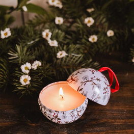Mimi & August Bougie - Ornement de Noël - Fleur d'hiver