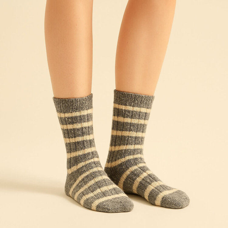 Pika & Bear Chaussette - Marina - Fossil