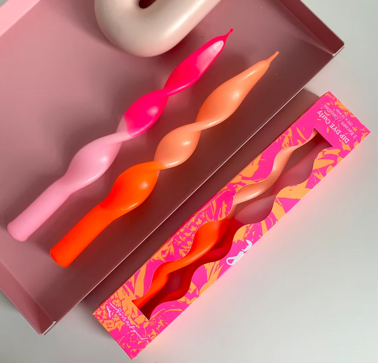 Pink Stories Chandelles torsadées - Édition Miami - Roses